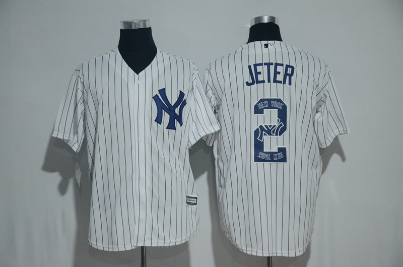 2017 MLB New York Yankees #2 Jeter White Fashion Edition Jerseys->more jerseys->MLB Jersey